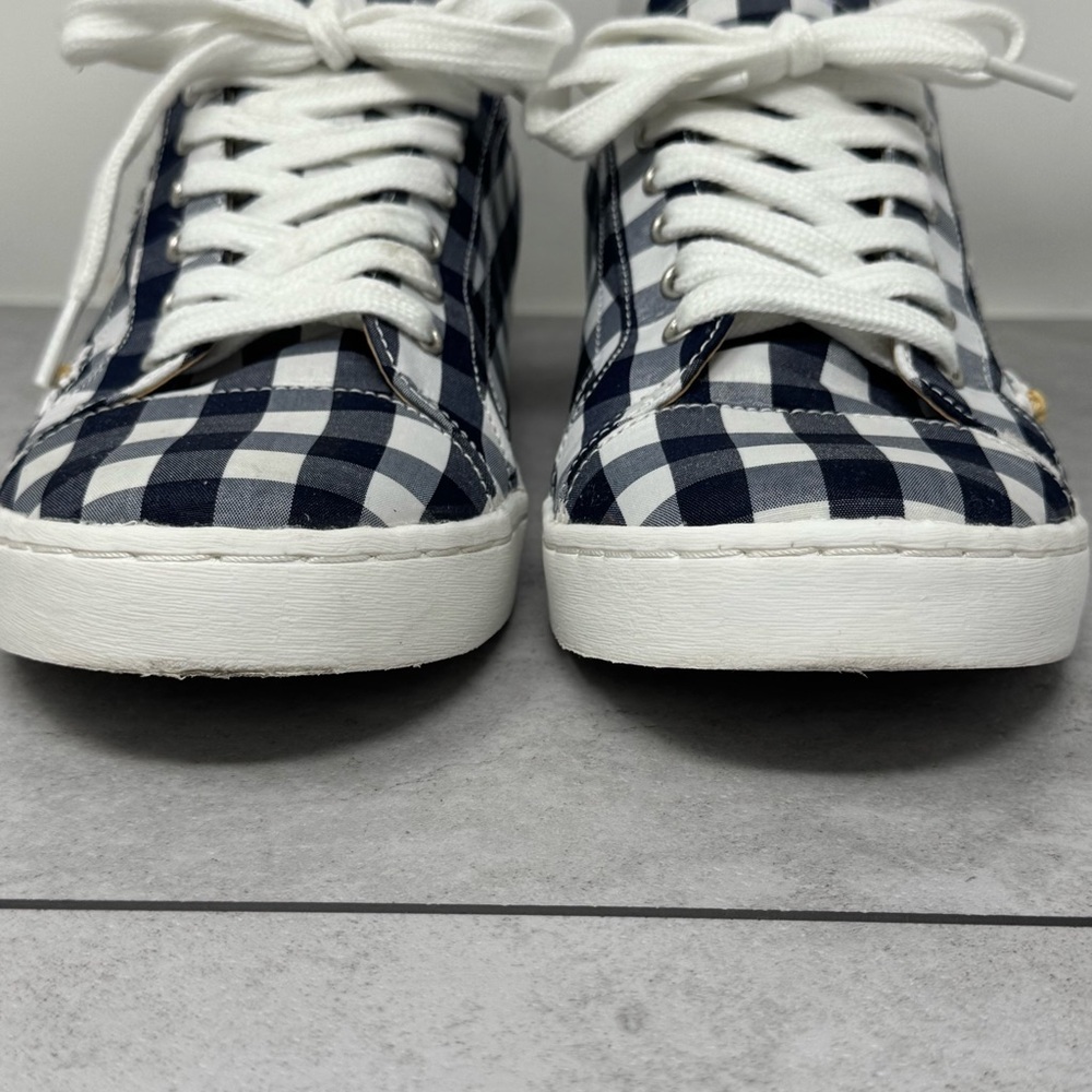 Betsey Johnson Edna Black & White Gingham Checkered Slip On Sneakers 7.5 - Picture 4 of 12